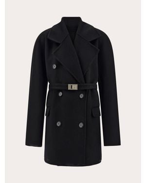 Ferragamo Double Cashmere Jacket - Black
