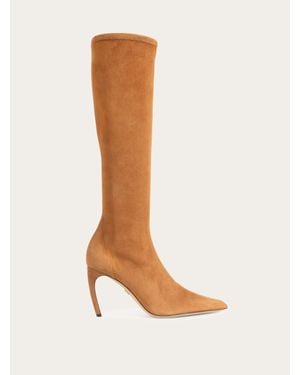 Ferragamo Knee High Boot - White