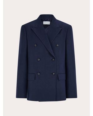 Ferragamo Double Breasted Blazer - Blue