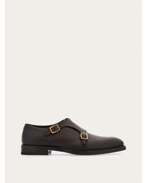 Ferragamo Double Monkstrap - White