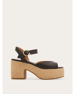 Ferragamo Platform Sandal - Natural