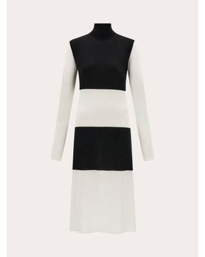 Ferragamo Colour Block Dress - White