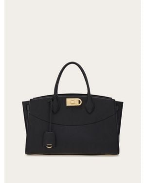 Ferragamo New Studio Soft Bag (L) - Black