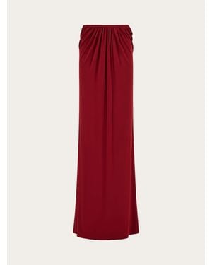 Ferragamo Floor Length Skirt With Gathered Detail