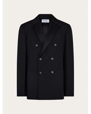 Ferragamo Double Breasted Blazer - Black