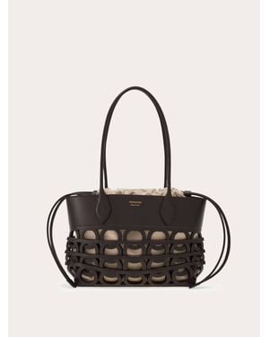 Ferragamo Gancini Tote Bag (S) - Black