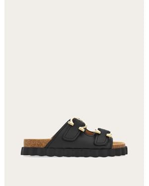 Ferragamo Mujer Sandalias Deportivas Gancini Negro Talla .5