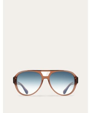 Ferragamo Aviator Frame Sunglasses - Blue