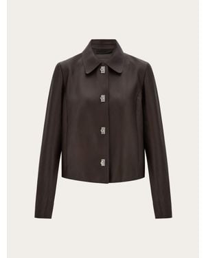 Ferragamo Boxy Nubuck Jacket - Black