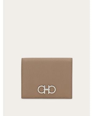 Ferragamo Gancini Compact Wallet - Natural