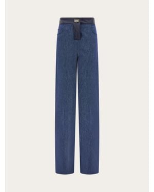 Ferragamo Five Pocket Pants - Blue