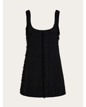 Ferragamo Georgette Mini Dress - Black