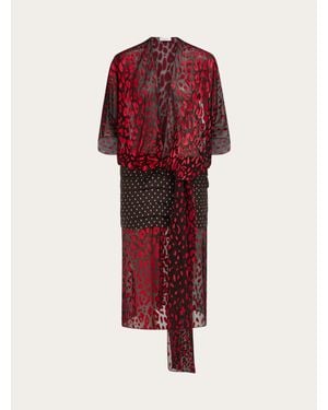 Ferragamo Silk And Viscose Dress - Red