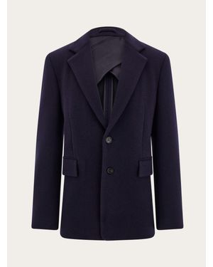 Ferragamo Single Breasted Jersey Blazer - Blue
