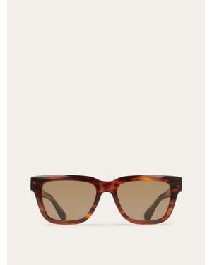Ferragamo Square Frame Sunglasses - Natural