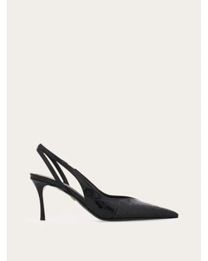 Ferragamo Mid Heel Slingback - Natural