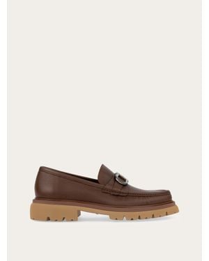Ferragamo Gancini Ornament Loafer - Brown