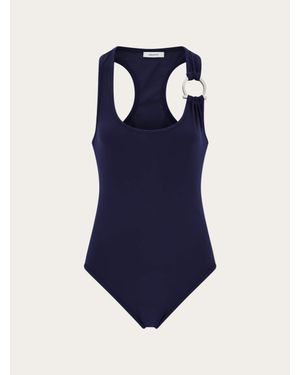 Ferragamo Mujer Bañador De Una Pieza Gancini Azul
