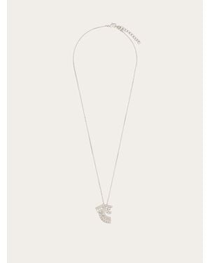 Ferragamo Deconstructed Gancio Pendant Necklace (42Cm) - Natural