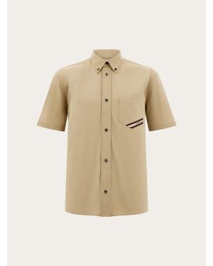 Ferragamo Short Sleeve Shirt - Natural