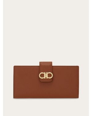 Ferragamo Continental Wallet - Brown