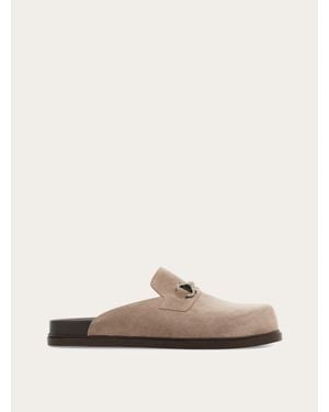 Ferragamo Gancini Ornament Mule - Natural