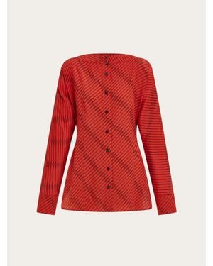 Ferragamo Silk Shirt - Red