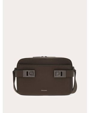 Ferragamo East-West Crossbody Bag With Hug Buckle - Brown