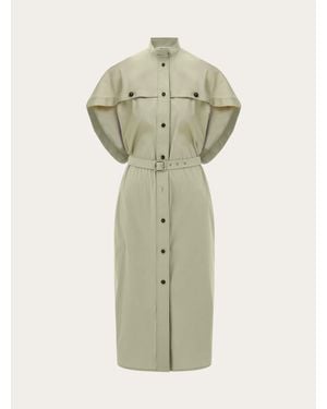 Ferragamo Poplin Shirt Dress - Green