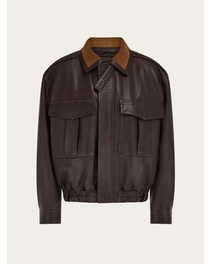 Ferragamo Nappa Blouson - Brown