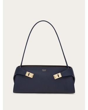 Ferragamo Donna Borsa A Spalla Hug East-West (S) - Blu