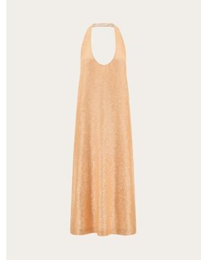 Ferragamo Sequin Embellished Dress - White