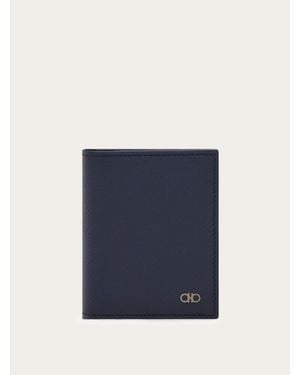 Ferragamo Gancini Credit Card Holder - Blue
