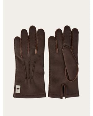Ferragamo Lined Gloves - Brown