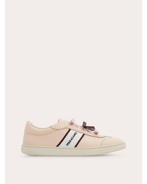 Ferragamo Sneaker With Mini Bow Detail - Natural