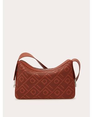 Ferragamo Herren -Monogram Kuriertasche - Braun