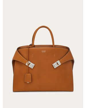 Ferragamo Hug Briefcase - Brown