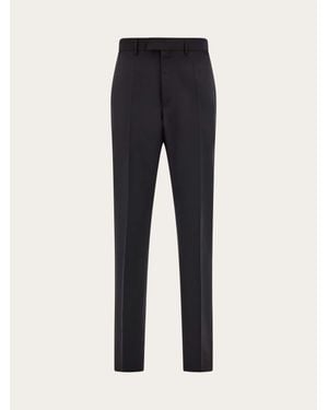 Ferragamo Cotton Canvas Pants - Blue