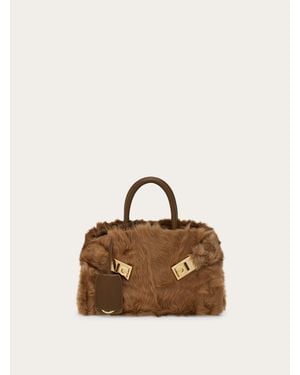 Ferragamo Hug Handbag (Xs) - Natural