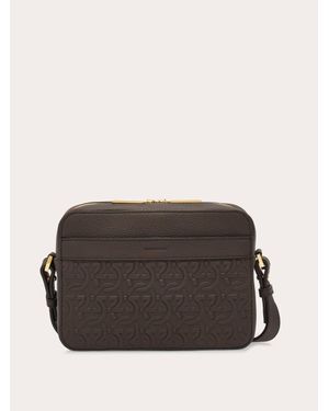 Ferragamo Herren Umhängetasche Gancini East-West - Braun