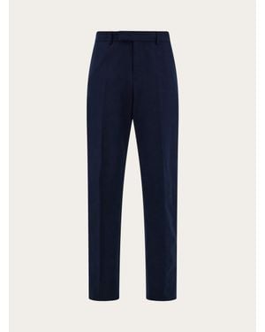 Ferragamo Cotton Cashmere Chinos - Blue