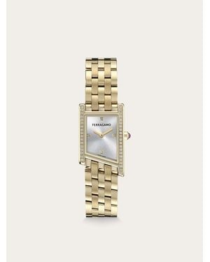 Ferragamo Asymetrique Watch - Metallic