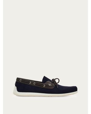 Ferragamo Boat Loafer - White