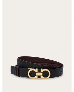 Ferragamo Femmes Ceinture Réversible Et Réglable Gancini - Multicolore