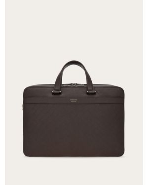 Ferragamo Monogram Briefcase - Black