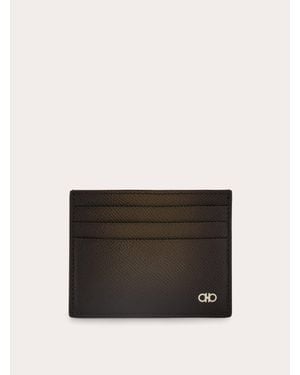 Ferragamo Micro Gancini Credit Card Holder - Green