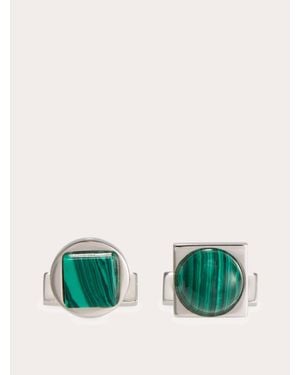 Ferragamo Semi Precious Stone Cufflinks - Green