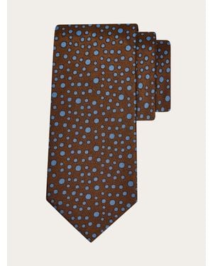 Ferragamo Pois Print Silk Tie - Multicolour