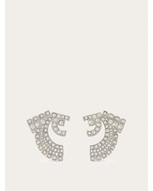 Ferragamo Deconstructed Gancio Stud Earrings - Natural