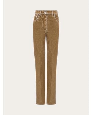 Ferragamo Five Pocket Trouser - Natural